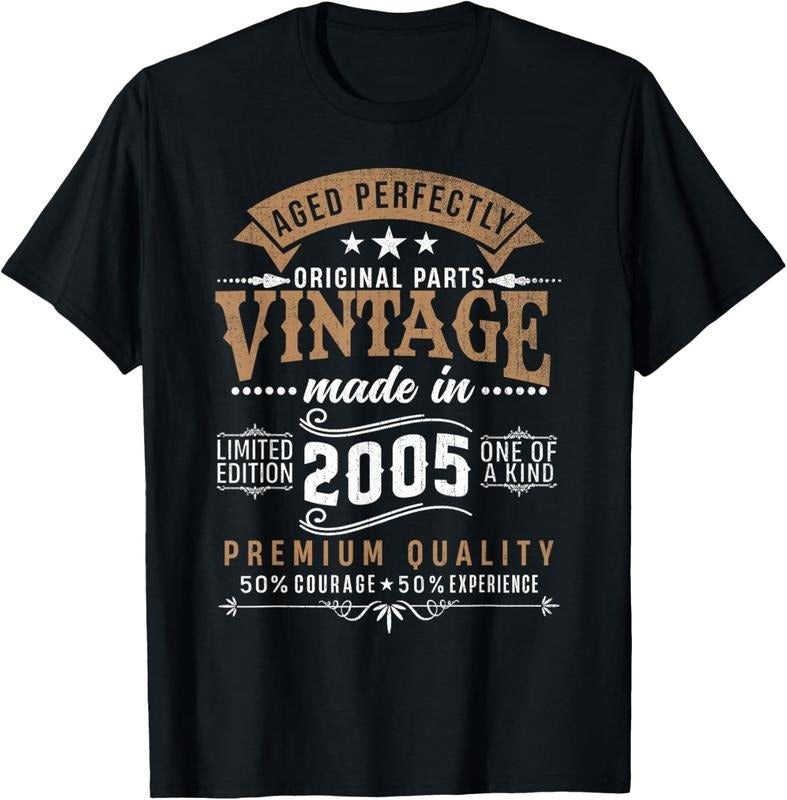 100% Cotton Vintage 2005 19th Birthday 19 Year Old For Men Women T-Shirt Hoodie, Sweatshirt | HypeCrazeTee.com