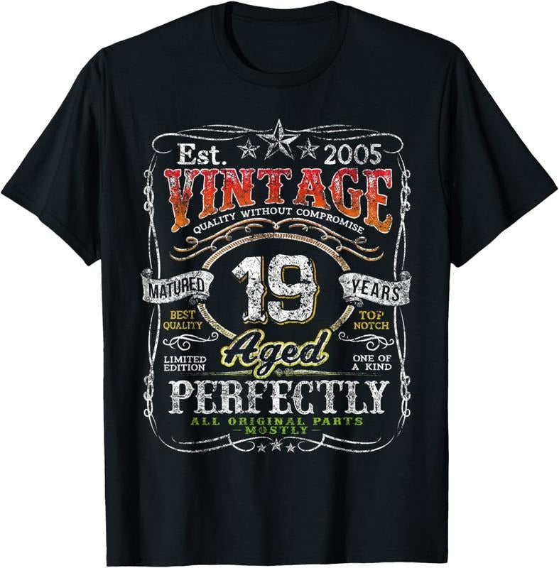 100% Cotton Vintage 2005 Limited Edition 19 year old Gifts 19th Birthday T-Shirt Hoodie, Sweatshirt | HypeCrazeTee.com