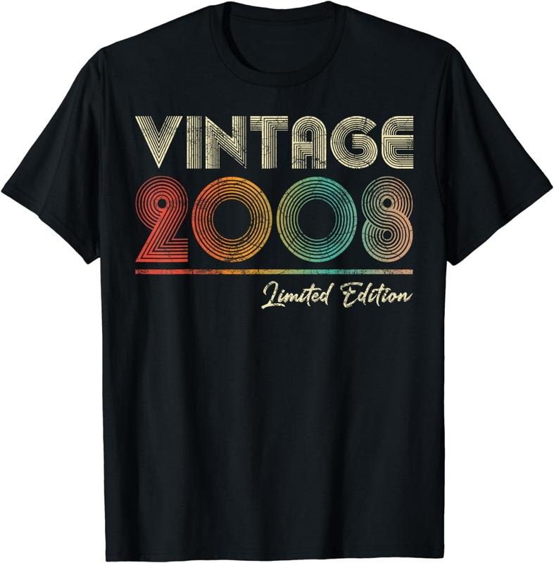 [100% Cotton]Vintage 2008 16 Year Old 16th Birthday Gift for Girls Boys T-Shirt Hoodie, Sweatshirt | HypeCrazeTee.com