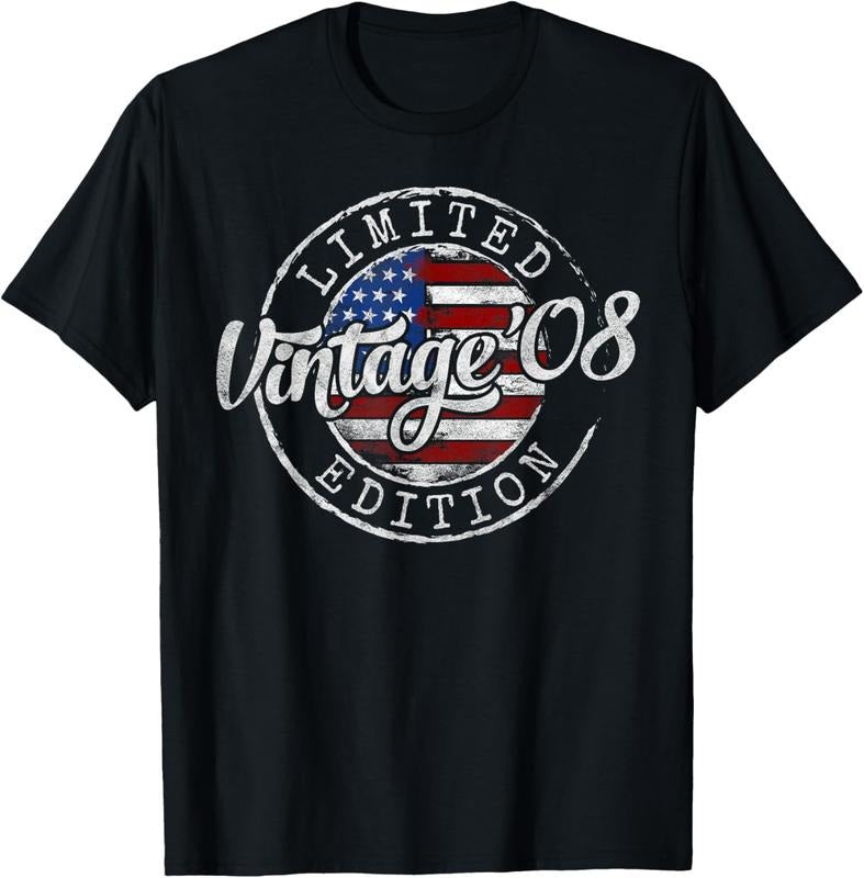 100% Cotton Vintage 2008 Flag Stamp 16th Birthday Gifts 16 Year Old T-Shirt Hoodie, Sweatshirt | HypeCrazeTee.com