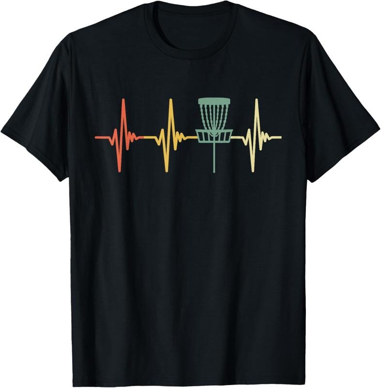 100% Cotton Vintage Disc Golf Retro Heartbeat Gift Disc Golf T-Shirt Hoodie, Sweatshirt | HypeCrazeTee.com