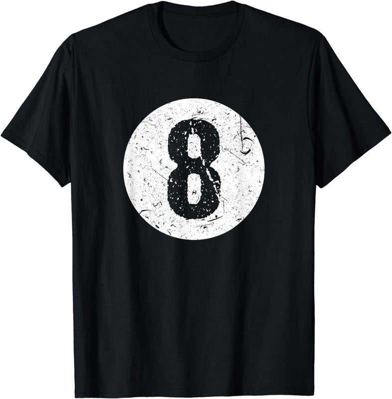 [100% Cotton]Vintage Faded 8 Ball Billiards Player Design T-Shirt Hoodie, Sweatshirt | HypeCrazeTee.com