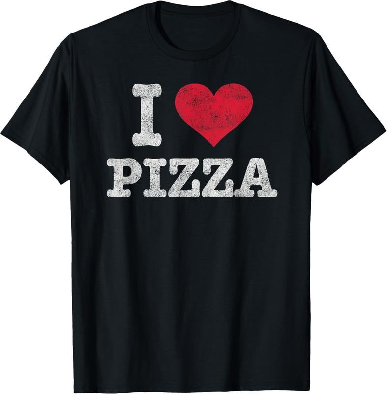 100% Cotton Vintage I Love Pizza T-Shirt Trendy Gift T-Shirt Hoodie, Sweatshirt | HypeCrazeTee.com