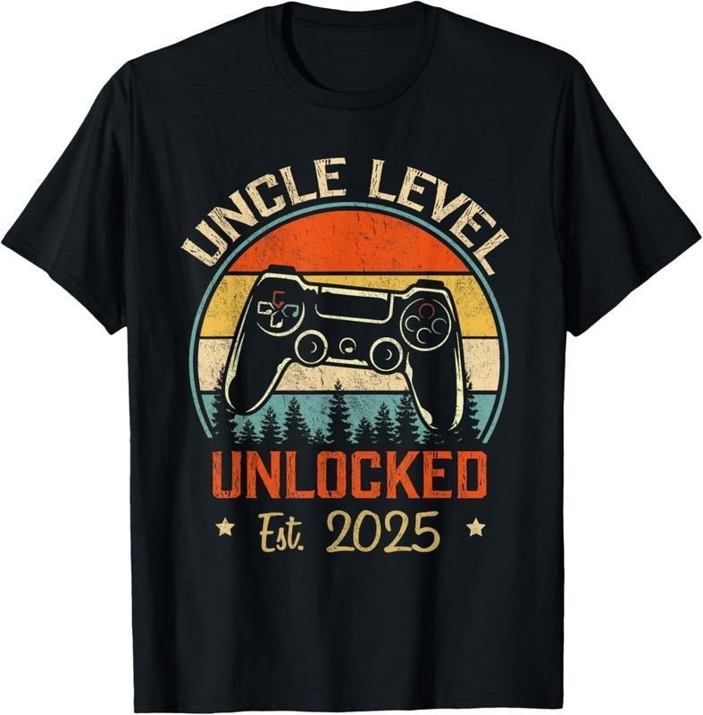 100% Cotton Vintage Leveled Up To Uncle - Uncle Level Unlocked Est. 2025 T-Shirt Hoodie, Sweatshirt | HypeCrazeTee.com