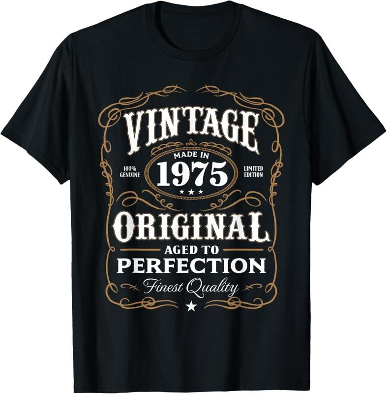 100% Cotton Vintage Made In 1975 T-Shirt 43rd Birthday Gift T-Shirt Hoodie, Sweatshirt | HypeCrazeTee.com