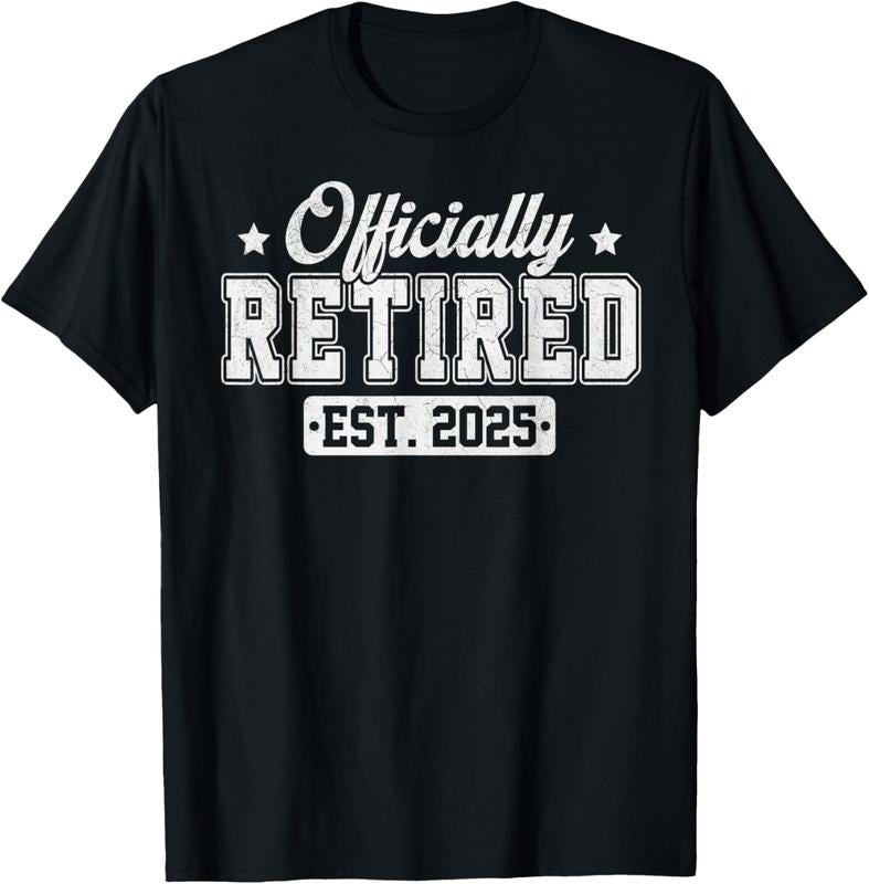 100% Cotton Vintage Officially Retired 2025 Funny Retirement 2025 Humor T-Shirt Hoodie, Sweatshirt | HypeCrazeTee.com