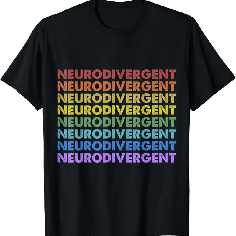 [100% Cotton]Vintage Retro Sunset Neurodivergent Neurodiversity Awareness T-Shirt Hoodie, Sweatshirt | HypeCrazeTee.com