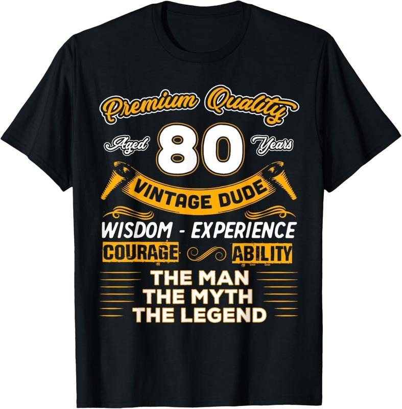 100% Cotton Vintage The Man Myth Legend 80 Yrs 80th Birthday Shirt T-Shirt Hoodie, Sweatshirt | HypeCrazeTee.com