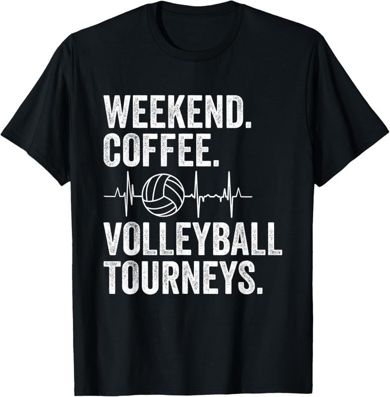 100% Cotton Vintage Weekend Coffee and Volleyball Moms Apparel T-Shirt Hoodie, Sweatshirt | HypeCrazeTee.com