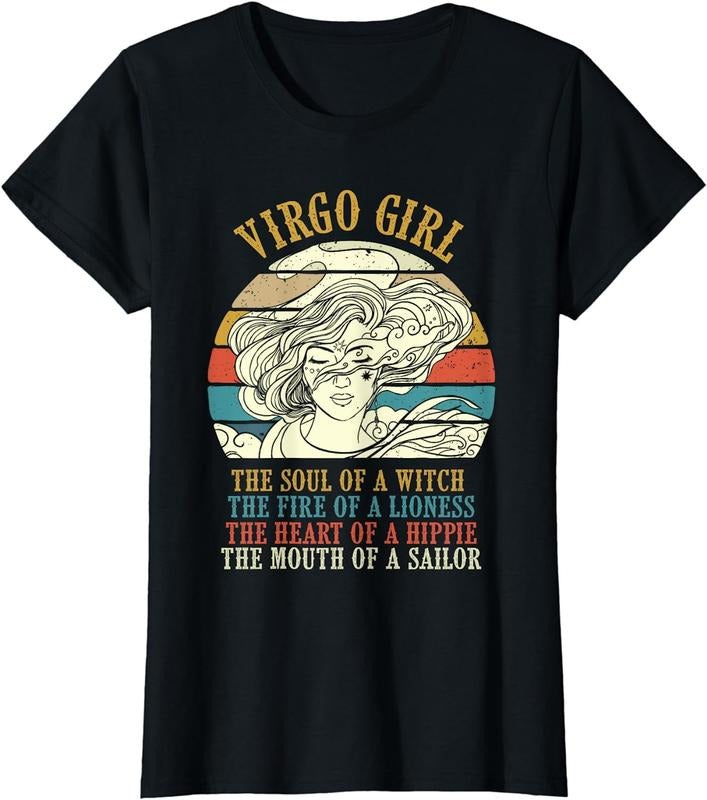[100% Cotton]Virgo Girl - Birthday Zodiac Sign Astrology Horoscope T-Shirt Hoodie, Sweatshirt | HypeCrazeTee.com