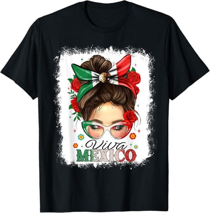 [100% Cotton]Viva Mexico Independence Day Shirts Women Girls Mexican Flag T-Shirt Hoodie, Sweatshirt | HypeCrazeTee.com