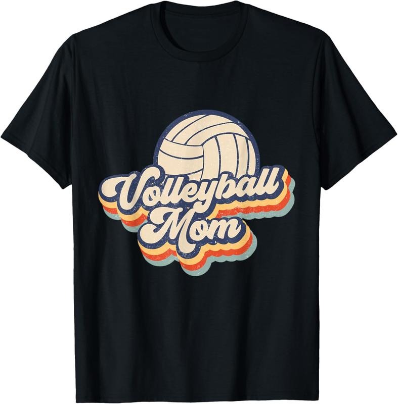 100% Cotton Volleyball Mom Mama Mothers Day Vintage Retro Funny Women T-Shirt Hoodie, Sweatshirt | HypeCrazeTee.com