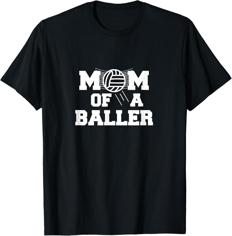 100% Cotton Volleyball Mom Of A Baller T-Shirt Hoodie, Sweatshirt | HypeCrazeTee.com