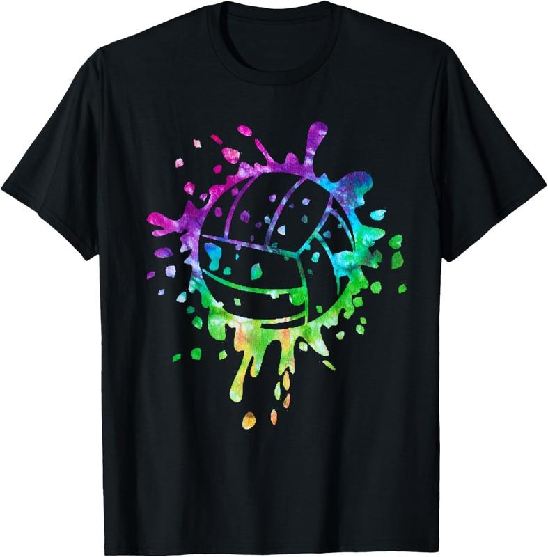 100% Cotton Volleyball Tie Dye Girls Distressed Ball T-Shirt Hoodie, Sweatshirt | HypeCrazeTee.com
