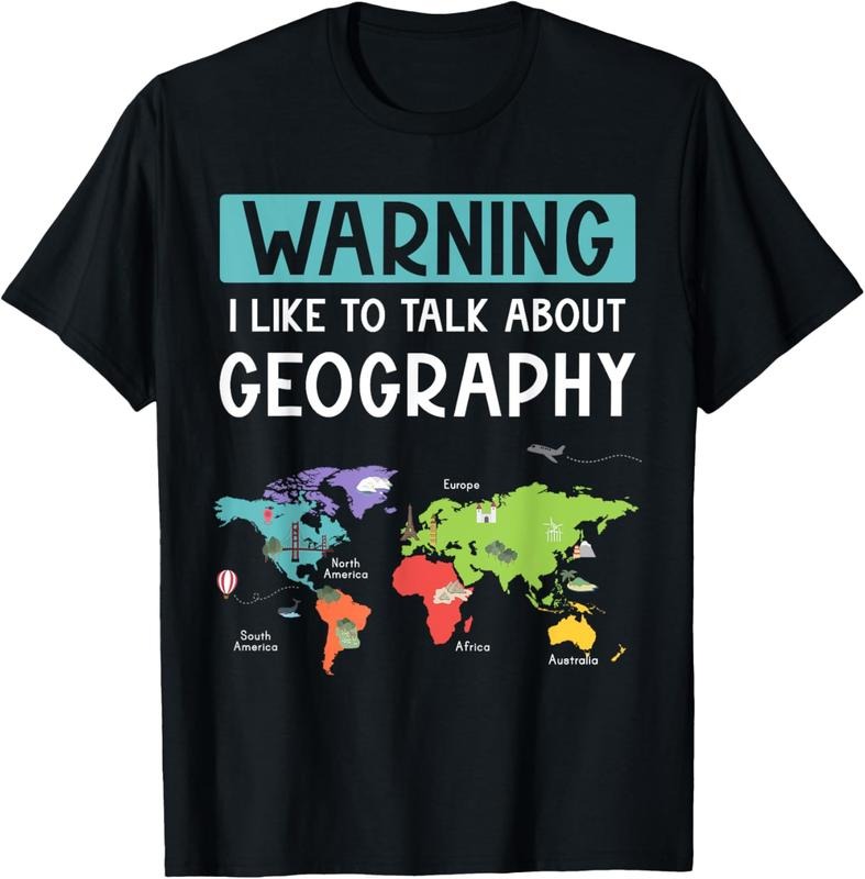 100% Cotton Warning I Like To Talk About Geography Teacher Cartographer T-Shirt Hoodie, Sweatshirt | HypeCrazeTee.com