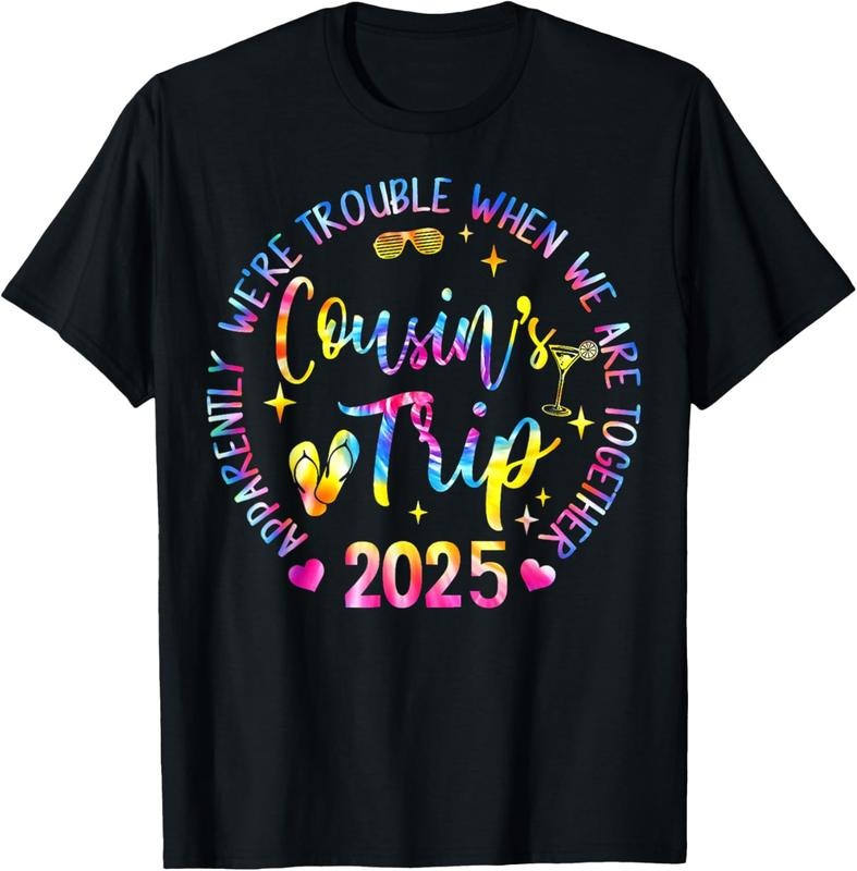 100% Cotton We Are Trouble When We're Together Cousins Trip 2025 T-Shirt Hoodie, Sweatshirt | HypeCrazeTee.com