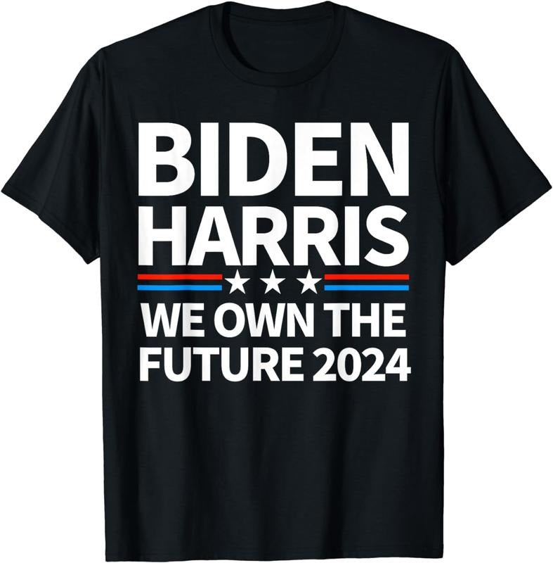 [100% Cotton]We Own The Future Biden Harris 2024 Patriotic Biden Kamala T-Shirt Hoodie, Sweatshirt | HypeCrazeTee.com
