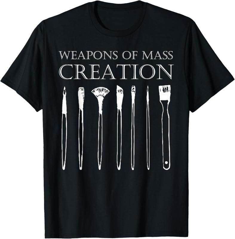 100% Cotton Weapons Of Mass Creation Funny Art Brush Painter Artist T-Shirt Hoodie, Sweatshirt | HypeCrazeTee.com