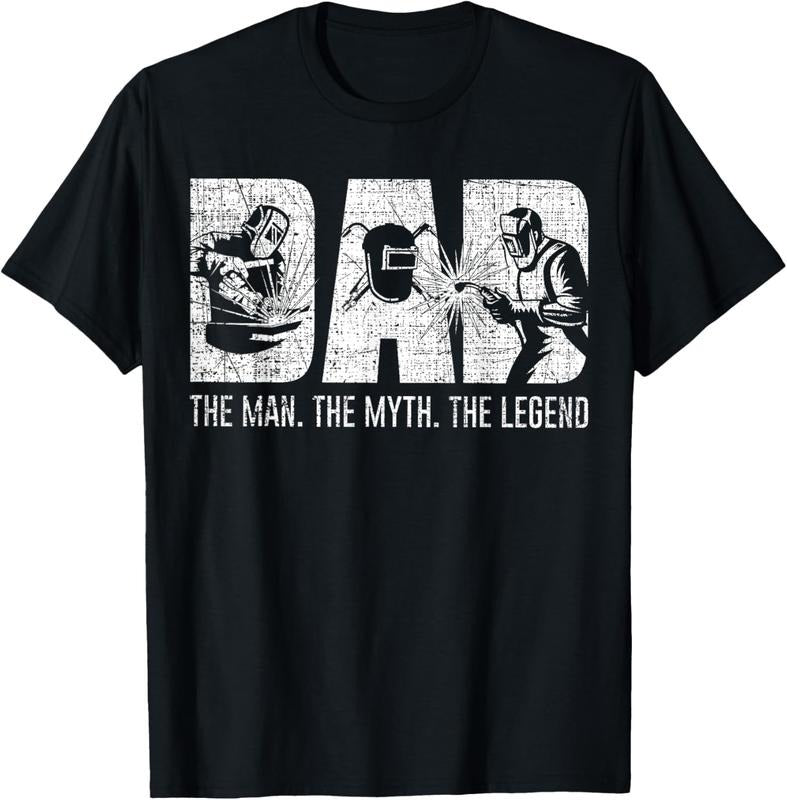 100% Cotton Welder Funny Welding Dad Man Myth Legend Father T-Shirt Hoodie, Sweatshirt | HypeCrazeTee.com