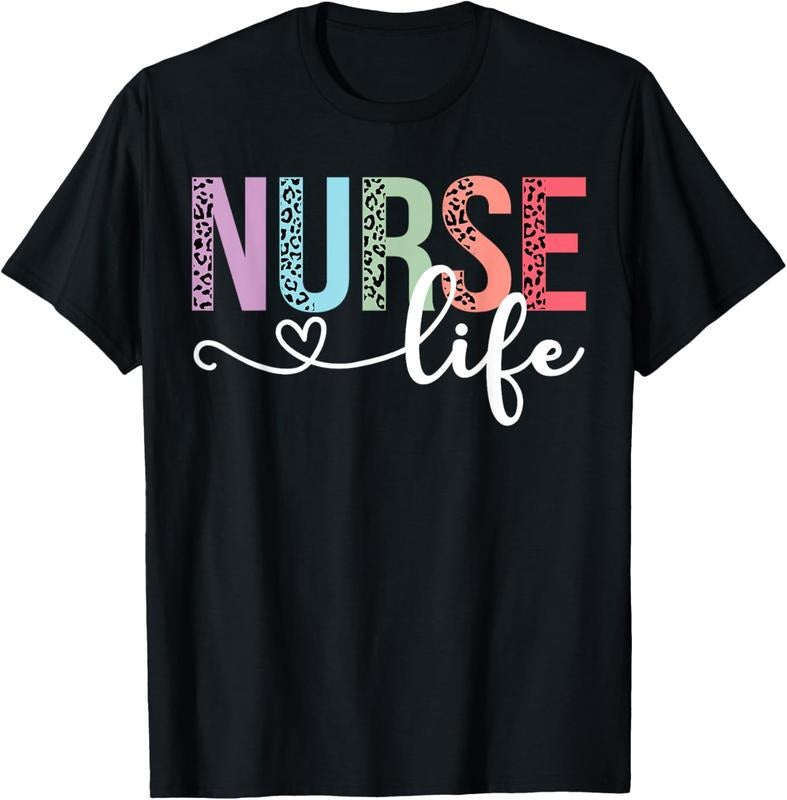 100% Cotton Women Nurse Life RN LPN CNA Leopard Nurse Week Healthcare T-Shirt Hoodie, Sweatshirt | HypeCrazeTee.com