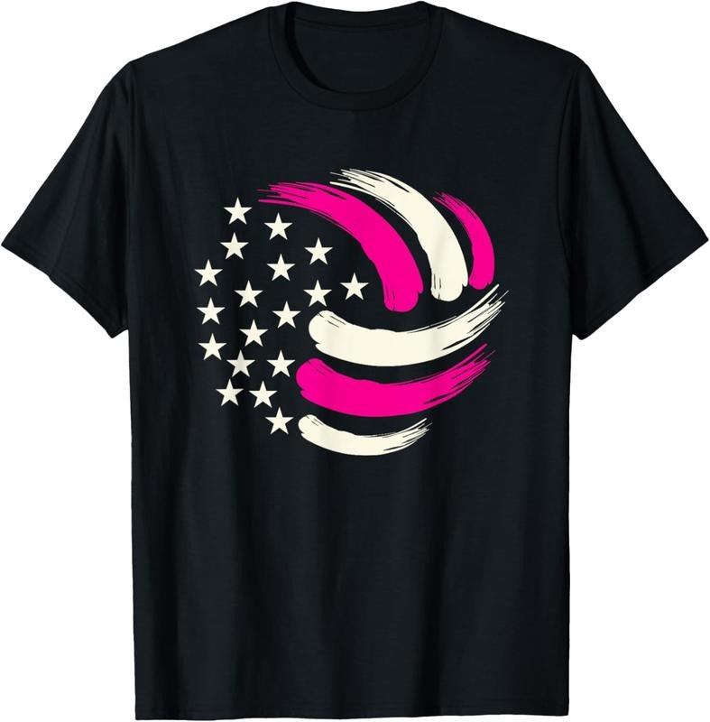 100% Cotton Women Volleyball Teen Girls USA American Flag T-Shirt Hoodie, Sweatshirt | HypeCrazeTee.com