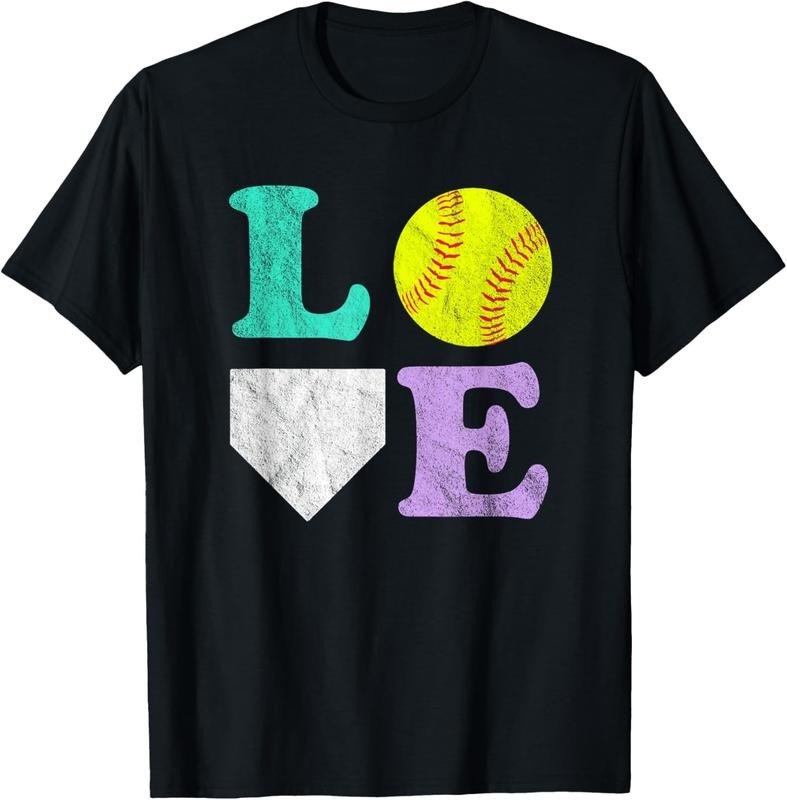 100% Cotton Women's or Girls I Love Softball T-Shirt Hoodie, Sweatshirt | HypeCrazeTee.com