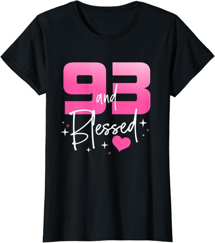 [100% Cotton]Womens 93 and Blessed Chapter 93 Year Old Gifts 93rd Birthday Gifts T-Shirt Hoodie, Sweatshirt