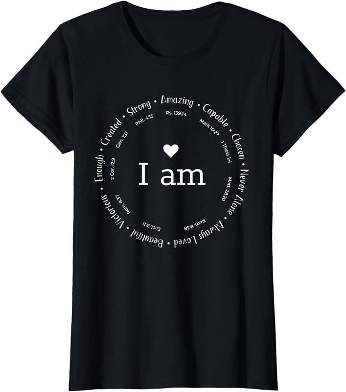 [100% Cotton]Womens I am Circle Design Womens Positive Omens Affirmations T-Shirt Hoodie, Sweatshirt | HypeCrazeTee.com