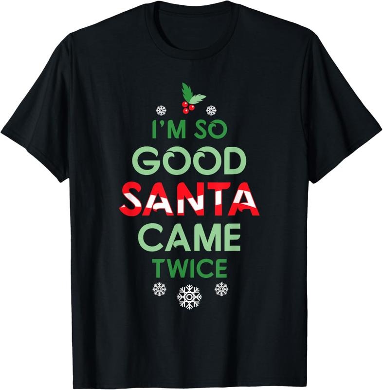 100% Cotton Womens Santa Came Twice Christmas Funny Sexy Naughty Claus T-Shirt Hoodie, Sweatshirt | HypeCrazeTee.com