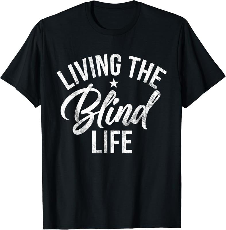 [100% Cotton]World Braille Day Living The Blind Life Blindness Warrior T-Shirt Hoodie, Sweatshirt | HypeCrazeTee.com