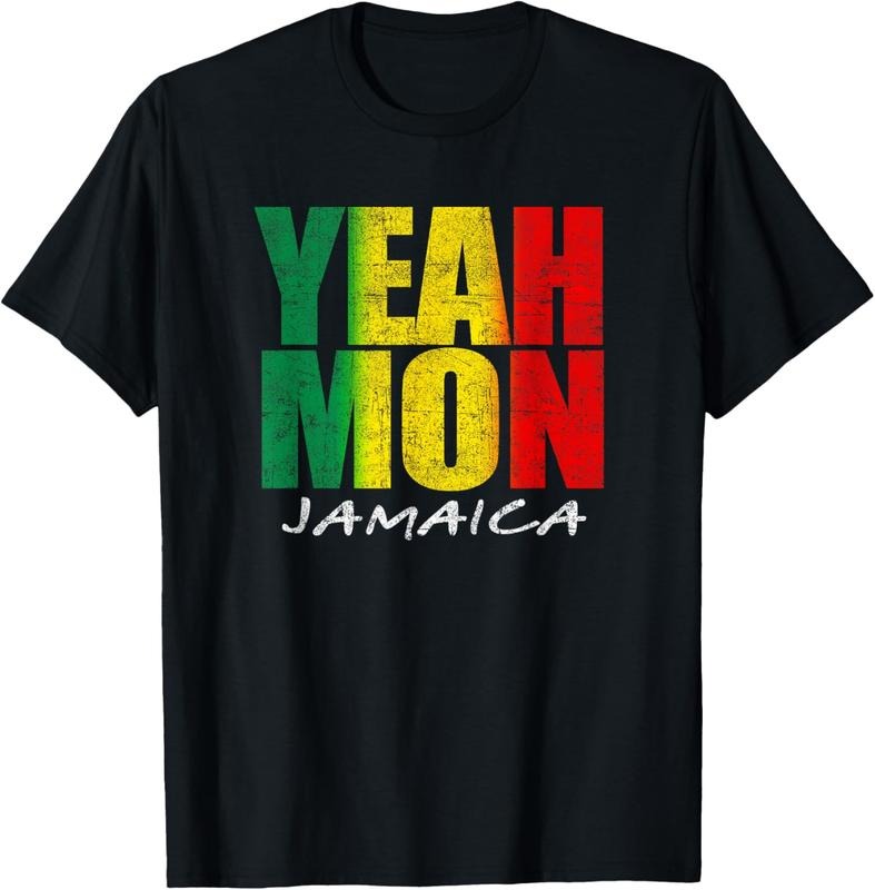 100% Cotton Yeah Mon Retro Jamaica Reggae Mens Womens Jamaican Souvenir T-Shirt Hoodie, Sweatshirt | HypeCrazeTee.com