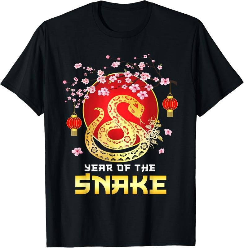 100% Cotton Year of the Snake Amazing Chinese Asian Lunar New Year 2025 T-Shirt Hoodie, Sweatshirt | HypeCrazeTee.com