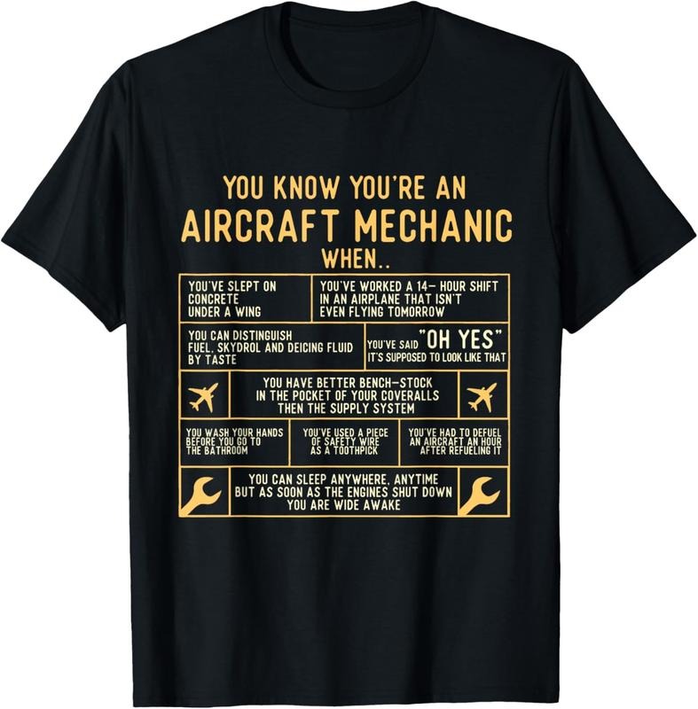 100% Cotton You Know You're An Aircraft Mechanic - Airplane Maintenance T-Shirt Hoodie, Sweatshirt | HypeCrazeTee.com