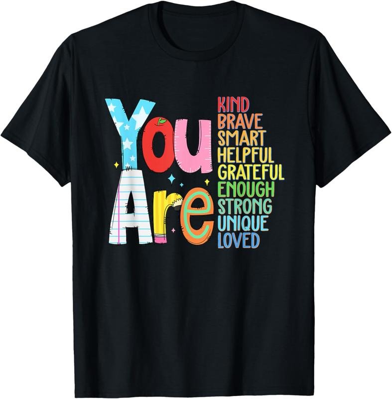 100% Cotton You are SMART BRAVE STRONG KIND LOVED MOTIVATION TEACHER KID T-Shirt Hoodie, Sweatshirt | HypeCrazeTee.com