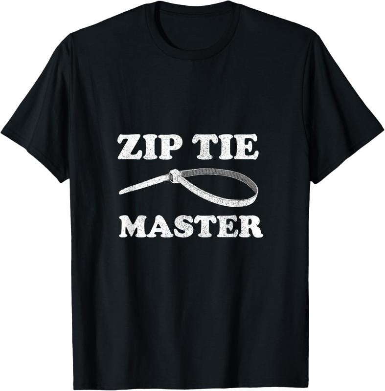 100% Cotton Zip Tie Master Cable Wire Ties Funny Mechanical Man T-Shirt Hoodie, Sweatshirt | HypeCrazeTee.com