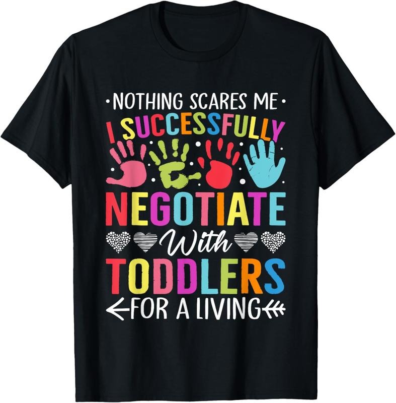 100% Cotton care Teacher Negotiate with s Daycare Provider T-Shirt Hoodie, Sweatshirt | HypeCrazeTee.com
