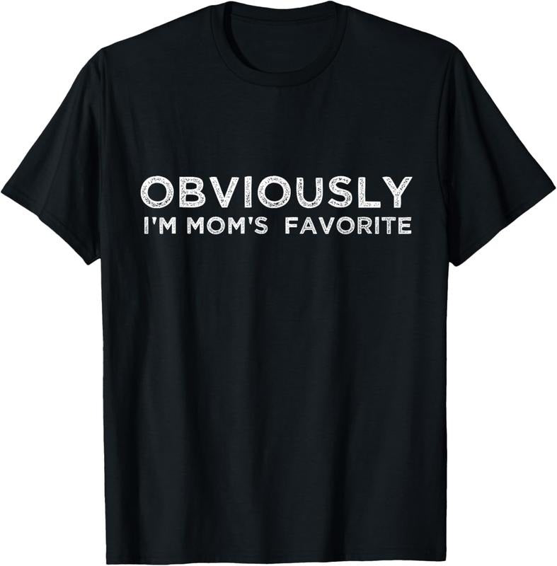 100% Cotton funny moms favorite, Obviously i'm mom's favorite T-Shirt Hoodie, Sweatshirt | HypeCrazeTee.com