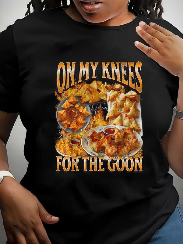 100% cotton On My Knees Funny Crab Rangoon Meme Bootleg Graphic T-Shirt women graphic shirts Hoodie, Sweatshirt
