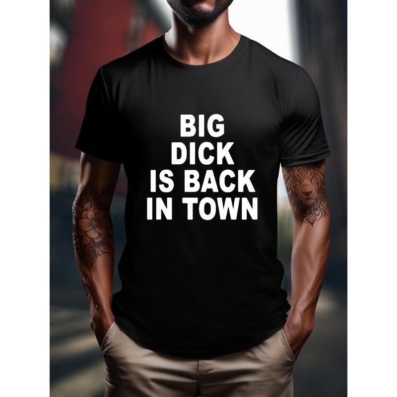 100% cotton T-shirt, crewneck men's printed T-shirt, The troublemaker is back, personalized men's wear, summer fashion...