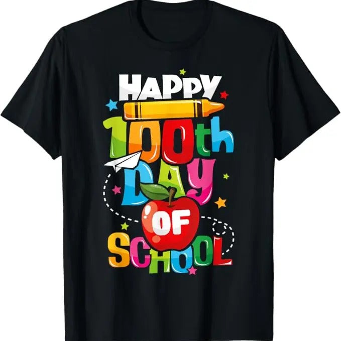 100 Day of School Shirt, 100th Day of School Teachers Happy 100 Days Funny T-Shirt