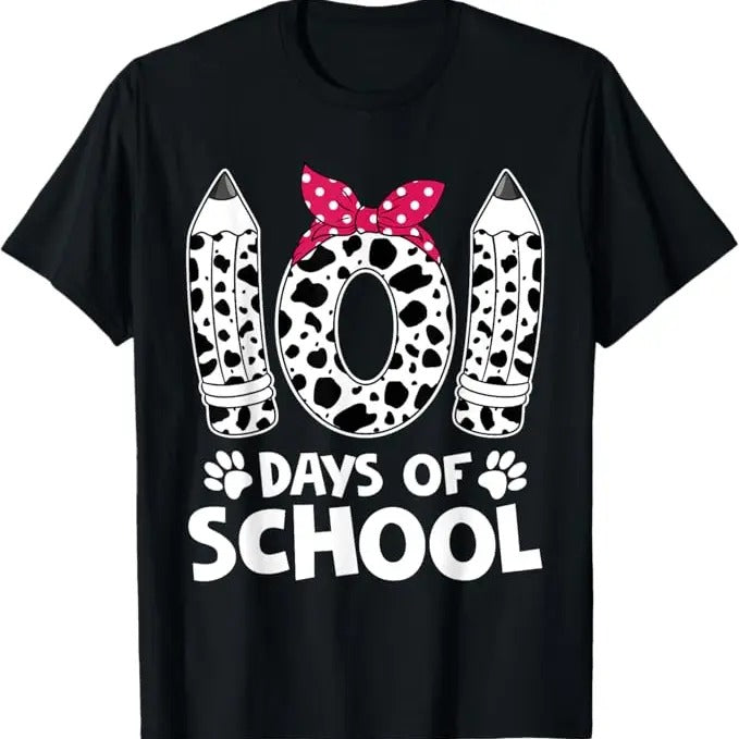 100 Day of School Shirt, Happy 101 Days Of School Funny Student Teacher T-Shirt