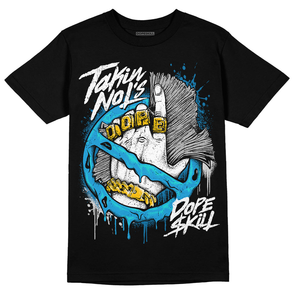 Military Blue 4s DopeSkill T-Shirt Takin No L's Graphic