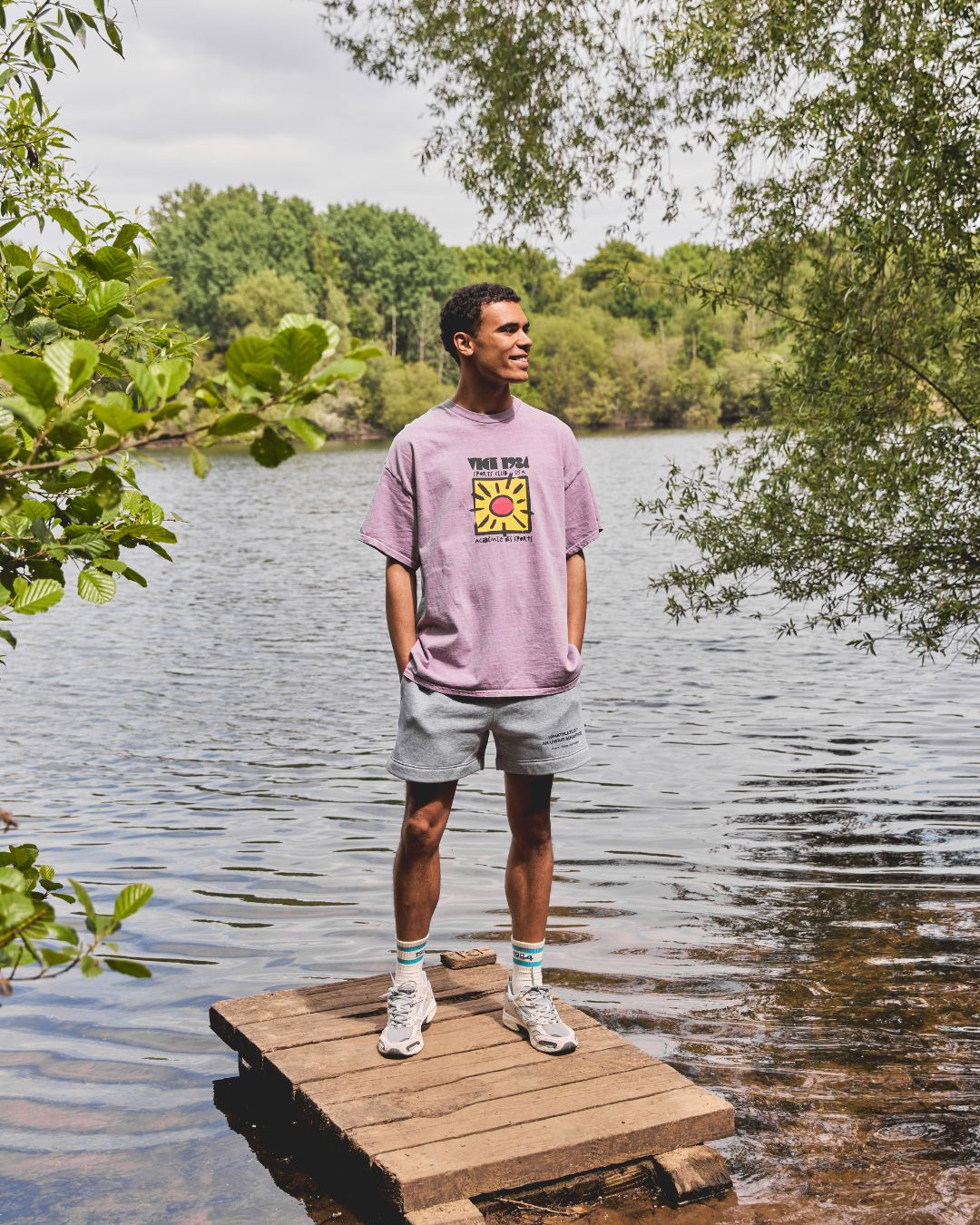 Vice 84 'Sun Sports Club' Vintage Washed Tee - Mauve