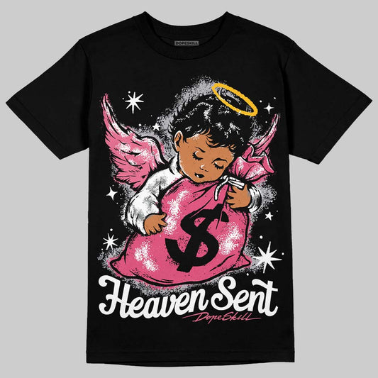 White Fluo Pink DopeSkill T-Shirt Heaven Sent Graphic