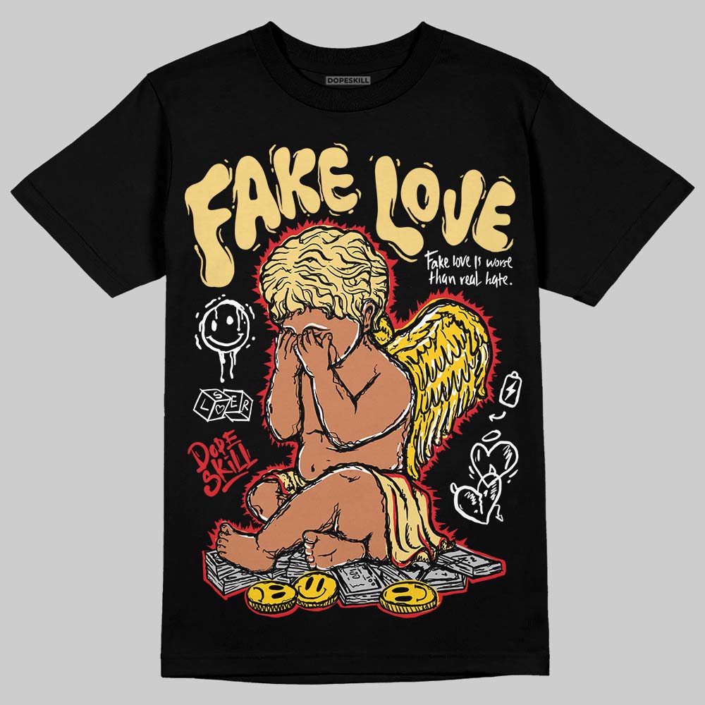 Quai 54 x Tour Yellow Black 1s DopeSkill T-Shirt False Love Graphic