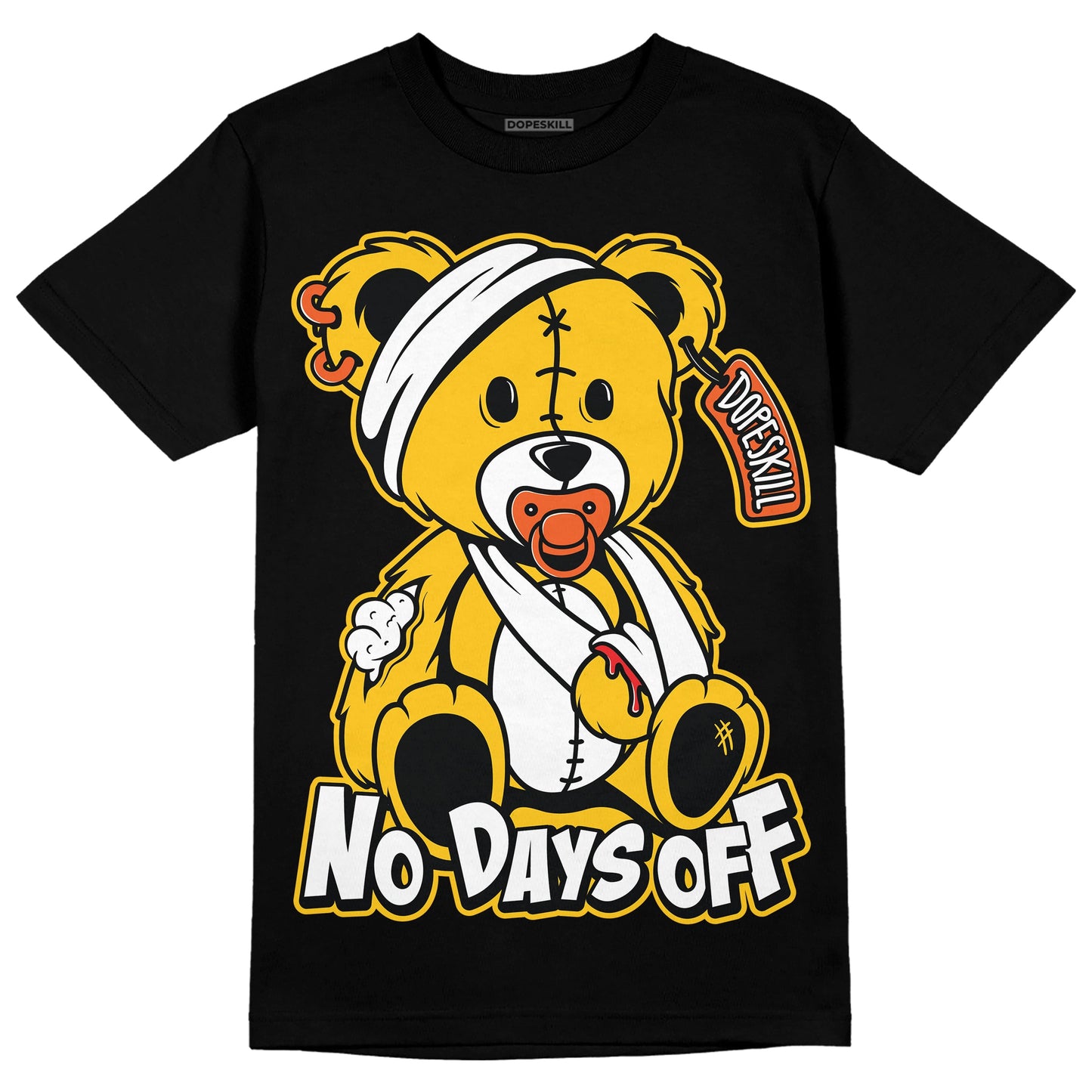 Yellow Collection DopeSkill T-Shirt Hurt Bear Graphic