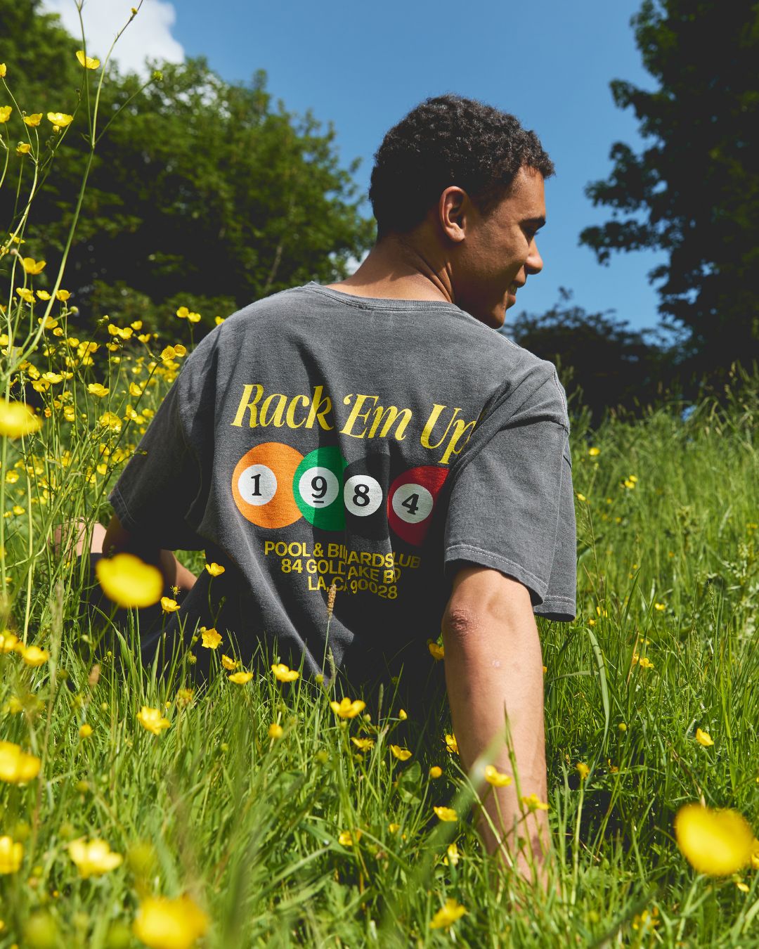 Vice 84 'Rack 'Em Up' Vintage Washed Tee - Black