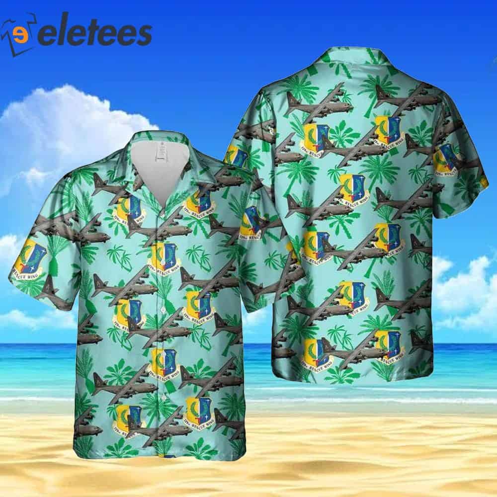 129th Rescue Wing Lockheed Hc-130 Hawaiian Shirt