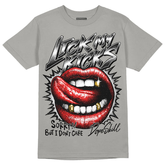 Wet Cement 4s DopeSkill Grey T-shirt Lick My Kicks Graphic