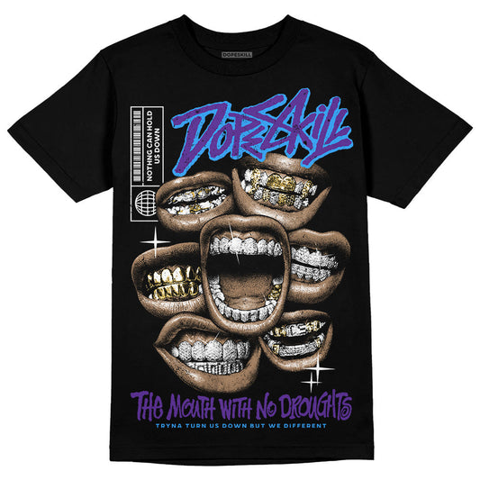 PURPLE Collection DopeSkill T-Shirt The Mouth With No Droughts Graphic
